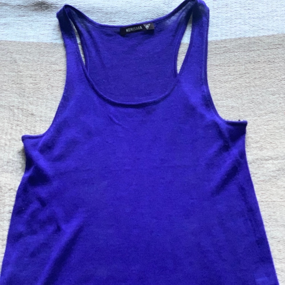 100% Acrylic knit racer back tank SZ: M